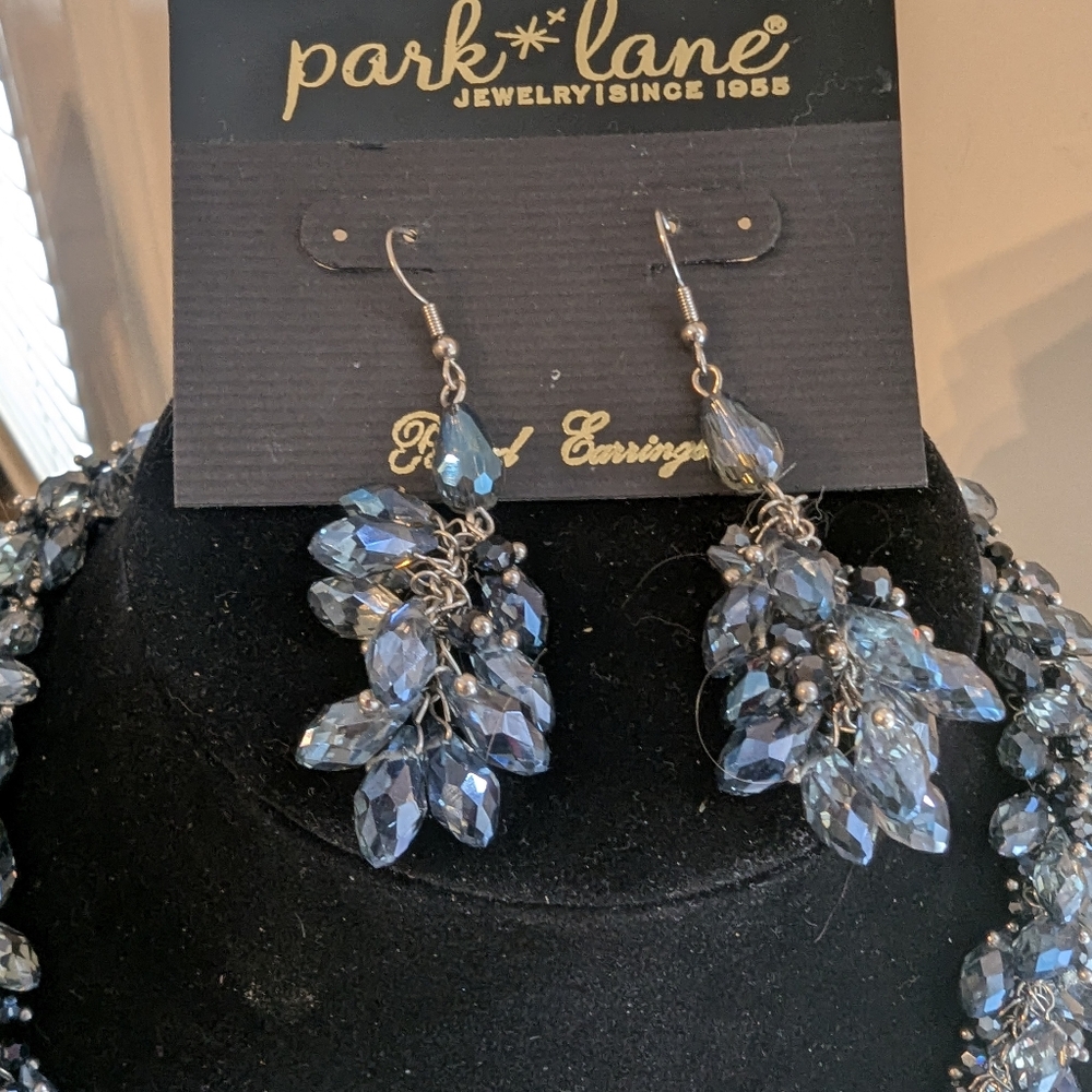Park Lane 'Glacier'  Blue Beaded Jewelry Set - Picture 3 of 5